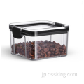 airtight jarフードグレードプラスチックエアタイトボックス付き蓋付きジャースナックコーヒービーンキッチンストレージジャー